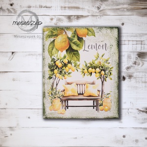 Vászonkép 24x30  LEMON citromfa, Otthon & Életmód, Dekoráció, Kép & Falikép, Vászonkép, Mindenmás, Festészet, MESKA