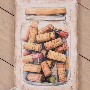 Vászonkép 21x30  Bor, mámor...parafadugók - otthon & életmód - dekoráció - kép & falikép - vászonkép - Meska.hu