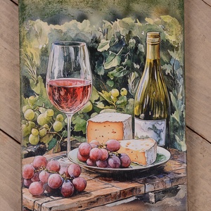 Vászonkép 21x30  Bor, mámor...  - otthon & életmód - dekoráció - kép & falikép - vászonkép - Meska.hu