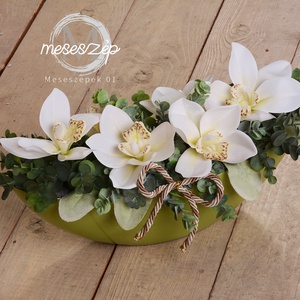 Fehér ORCHIDEA csónakban - Meska.hu