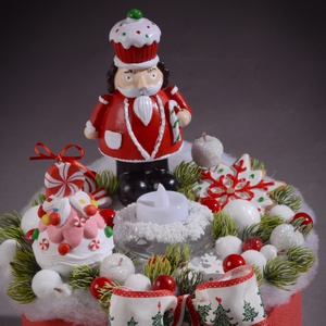 Sütikirály karácsonyi asztaldísz - karácsony - karácsonyi lakásdekoráció - ünnepi asztaldekoráció - Meska.hu