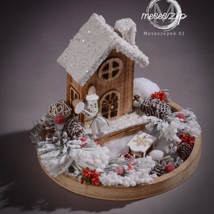 Téli varázslat   karácsonyi asztaldísz - Meska.hu