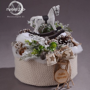 Hintaló vintage hangulat asztaldísz - Meska.hu