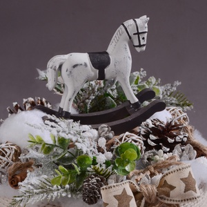 Hintaló vintage hangulat asztaldísz - karácsony - karácsonyi lakásdekoráció - ünnepi asztaldekoráció - Meska.hu