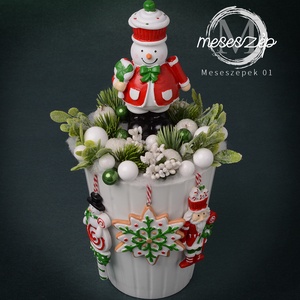 Süti minden mennyiségben karácsonyi asztaldísz, Karácsony, Karácsonyi lakásdekoráció, Karácsonyi manók, figurák, Virágkötés, MESKA