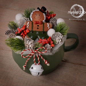 Bögrényi mézeskalács figura  asztaldísz, Karácsony, Karácsonyi lakásdekoráció, Karácsonyi manók, figurák, Virágkötés, MESKA