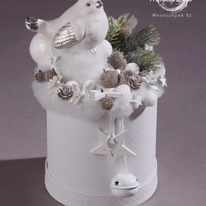 Téli madárka - karácsony - karácsonyi lakásdekoráció - ünnepi asztaldekoráció - Meska.hu