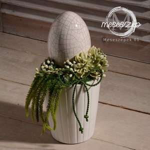 Óriás tojás húsvéti asztaldísz, Otthon & Életmód, Dekoráció, Asztal és polc dekoráció, Asztaldísz, Virágkötés, MESKA