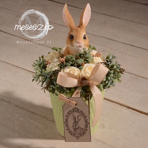 Nyuszi ül a.... tavaszi asztaldísz - Meska.hu