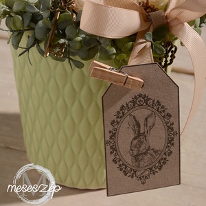 Nyuszi ül a.... tavaszi asztaldísz - otthon & életmód - dekoráció - asztal és polc dekoráció - asztaldísz - Meska.hu