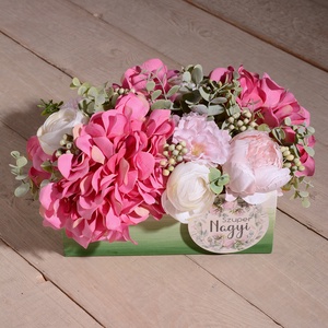 Szupe Nagyi  PINK varázslat  tavaszi asztaldísz, Otthon & Életmód, Virágdekoráció, Virágdíszek, Virágdísz kaspóban, Festett tárgyak, Virágkötés, MESKA