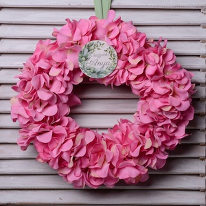 Anyák napi Csupa-csupa HORTENZIA pink ajtókopogtató, Otthon & Életmód, Dekoráció, Ajtó- és ablak dekoráció, Ajtódísz & Kopogtató, Virágkötés, MESKA