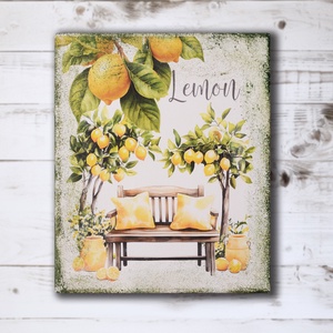 Vászonkép 25x30  LEMON citromfa, Otthon & Életmód, Dekoráció, Kép & Falikép, Vászonkép, Mindenmás, Festészet, MESKA