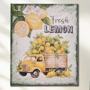 Fresh LEMON  25x30 cm vászonkép, Otthon & Életmód, Dekoráció, Kép & Falikép, Vászonkép, Decoupage, transzfer és szalvétatechnika, MESKA