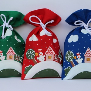 Téli zsákocska - karácsony - mikulás - mikulás zsák - Meska.hu