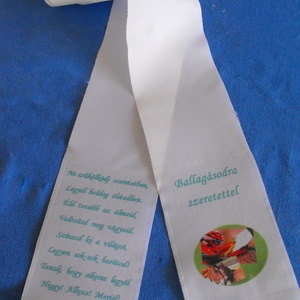 Ballagási szalag, egyedi szöveggel, idézettel, fényképpel. -  - Meska.hu