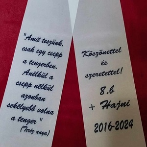Ballagási szalag, egyedi szöveggel, idézettel - Meska.hu