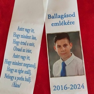 Ballagási szalag, egyedi szöveggel, idézettel, fényképpel. - Meska.hu