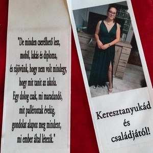 Ballagási szalag, egyedi szöveggel, idézettel, fényképpel. - otthon & életmód - dekoráció - fali és függő dekoráció - felirat - Meska.hu