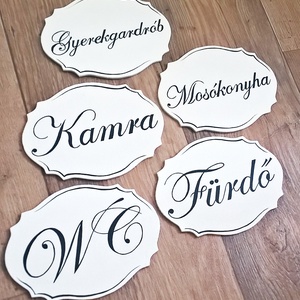 Ajtótábla szett, Otthon & Életmód, Ház & Kert, Névtábla, Festett tárgyak, Festészet, MESKA