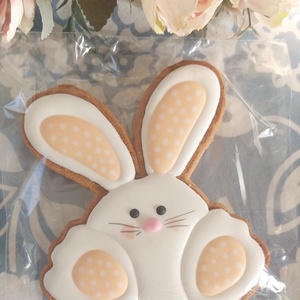 Húsvéti nyuszi mézeskalács , Élelmiszer, Édesség, Mézeskalács, Festett tárgyak, Mézeskalácssütés, MESKA