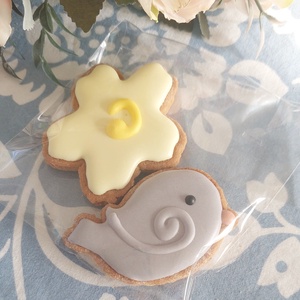 Húsvéti csomag- nyuszi/ madár+ virág mézeskalács dísz , Élelmiszer, Édesség, Mézeskalács, Festett tárgyak, Mézeskalácssütés, MESKA