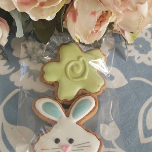 Húsvéti csomag- nyuszi/ madár+ virág mézeskalács dísz  - élelmiszer - édesség - mézeskalács - Meska.hu