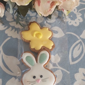 Húsvéti mézeskalács csomag- nyuszi+ virág, Élelmiszer, Édesség, Mézeskalács, Festett tárgyak, Mézeskalácssütés, MESKA