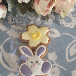 Húsvéti mézeskalács csomag- nyuszi+ virág - élelmiszer - édesség - mézeskalács - Meska.hu