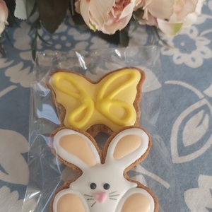 Húsvéti mézeskalács csomag- nyuszi+ pillangó , Élelmiszer, Édesség, Mézeskalács, Festett tárgyak, Mézeskalácssütés, MESKA