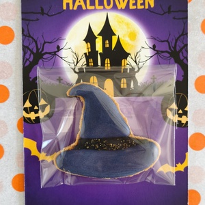 Halloween -i mézesek- Boszorkány sapkamézeskalács , Élelmiszer, Édesség, Mézeskalács, Mézeskalácssütés, MESKA