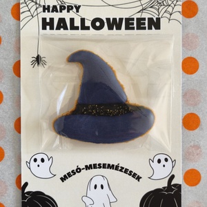 Halloween -i mézesek- Boszorkány sapkamézeskalács  - élelmiszer - édesség - mézeskalács - Meska.hu
