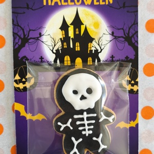 Halloween -i mézesek- Csontváz mézeskalács , Élelmiszer, Édesség, Mézeskalács, Mézeskalácssütés, MESKA