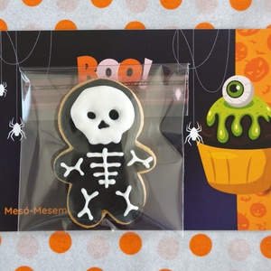 Halloween -i mézesek- Csontváz mézeskalács  - élelmiszer - édesség - mézeskalács - Meska.hu
