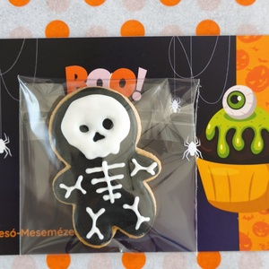 Halloween -i mézesek- Csontváz mézeskalács  - élelmiszer - édesség - mézeskalács - Meska.hu
