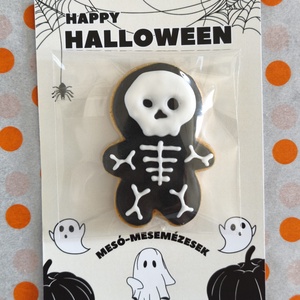 Halloween -i mézesek- Csontváz mézeskalács  - élelmiszer - édesség - mézeskalács - Meska.hu