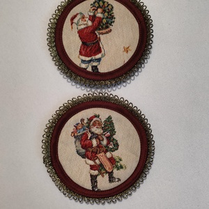 Karácsonyi poháralátét - karácsony - karácsonyi lakásdekoráció - ünnepi asztaldekoráció - Meska.hu