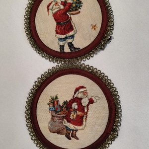 Karácsonyi poháralátét - karácsony - karácsonyi lakásdekoráció - ünnepi asztaldekoráció - Meska.hu