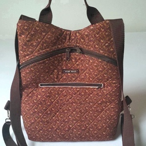 Virágmintás barna tónusú hátizsák - Meska.hu