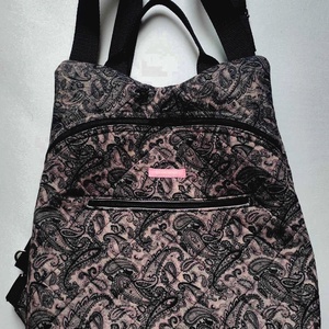 Fekete tónusú, török mintás hátizsák - Meska.hu