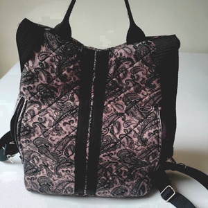 Fekete tónusú, török mintás hátizsák - táska & tok - hátizsák - hátizsák - Meska.hu