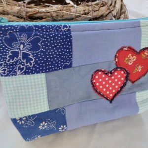 Szivecskés neszeszer 4., Táska & Tok, Neszesszer, Patchwork, foltvarrás, Varrás, MESKA