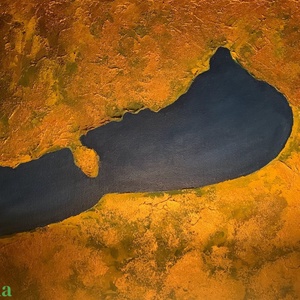 Balaton c. struktúr festmény - művészet - festmény - akril - Meska.hu