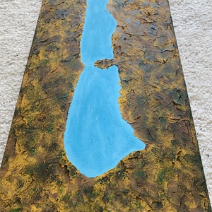 Balaton festmény - művészet - festmény - akril - Meska.hu
