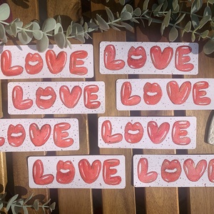 Love - akvarell könyvjelzők - könyv & zene - könyvjelző - Meska.hu