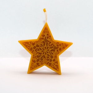 Csillag méhviasz gyertya - Meska.hu