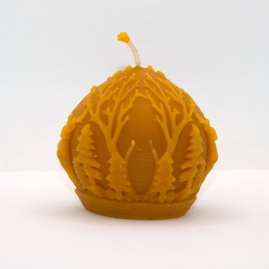 Hógömb méhviasz gyertya - Meska.hu