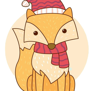 Róka sállal és sapkában sütikiszúró és pecsét - otthon & életmód - konyhafelszerelés, tálalás - sütés, főzés - sütikiszúró - Meska.hu