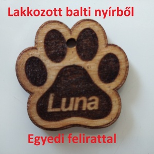 Tappancs formájú gravírozott kutya macska biléta egyedi névvel telefonszámmal - otthon & életmód - kisállatoknak - kutyáknak - kutya biléta - Meska.hu