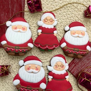 Mikulás és Mikulásné mézeskalács szett, Otthon & Életmód, Dekoráció, Dísztárgy, Festészet, Mézeskalácssütés, MESKA